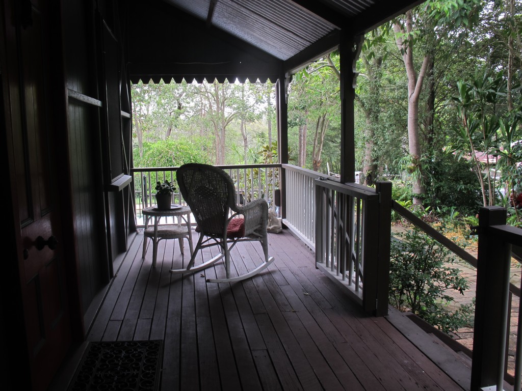 Front porch at the cottage on Highgate Hill
