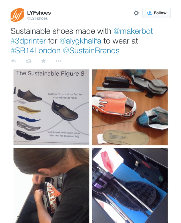 Lyf Shoes. Sustainable shoes printed on demand with a 3d printer.